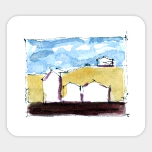 Small square houses Sticker